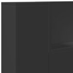 vidaXL Armoire tête de lit avec LED noir 100x16 5x103 5 cm