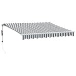 vidaXL Auvent rétractable automatique anthracite et blanc 300x250 cm