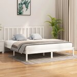 vidaXL Cadre de lit Blanc Bois massif 200x200 cm
