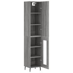 vidaXL Buffet haut Sonoma gris 34 5x34x180 cm Bois d'ingénierie