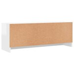 vidaXL Meuble TV blanc brillant 102x30x37 5 cm bois d'ingénierie
