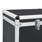vidaXL Boîtes de rangement 2 Pièces Noir Aluminium