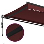 vidaXL Auvent rétractable automatique bordeaux 500x350 cm