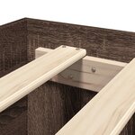 vidaXL Cadre de lit chêne marron 180x200 cm bois d'ingénierie
