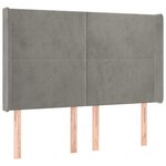 vidaXL Sommier à lattes de lit matelas et LED Gris clair 140x190 cm