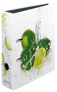 Classeur à levier Dos de 80 mm Motif Citron vert HERLITZ