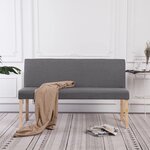 vidaXL Banc 139 5 cm Gris clair Polyester