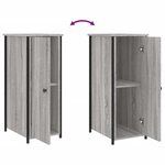 vidaXL Tables de chevet 2 Pièces sonoma gris 32x42x80cm bois d'ingénierie