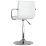 vidaXL Chaises pivotantes à manger lot de 4 blanc similicuir