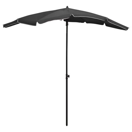 vidaXL Parasol de jardin avec mât 200x130 cm Anthracite