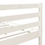 vidaXL Cadre de lit Blanc Bois massif 140x190 cm