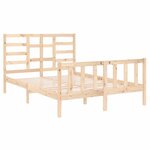 vidaXL Cadre de lit bois massif 120x190 cm petit double