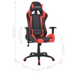 vidaXL Chaise de bureau inclinable Cuir artificiel Rouge