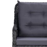 vidaXL Ensemble à manger d'extérieur 11 Pièces Résine tressée Noir