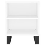 vidaXL Table de chevet blanc 40x30x50 cm bois d’ingénierie