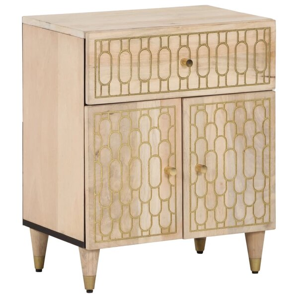 vidaXL Table de chevet 50x33x60 cm bois de manguier massif