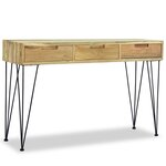 vidaXL Table console 120x35x76 cm Teck massif