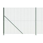 vidaXL Clôture en treillis métallique avec bride vert 2x25 m