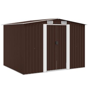 vidaXL Abri de stockage pour jardin Marron 257x205x178 cm Acier