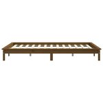 vidaXL Cadre de lit sans matelas marron miel 140x190 cm bois massif