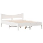vidaXL Cadre de lit sans matelas blanc 120x190 cm bois de pin massif