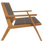 vidaXL Banc de jardin Gris 76x122x73 cm en bois massif d'acacia