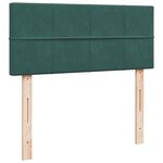 vidaXL Sommier à lattes de lit et matelas Vert foncé 120x200cm Velours