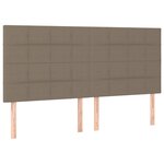 vidaXL Sommier à lattes de lit avec matelas Taupe 200x200 cm Tissu