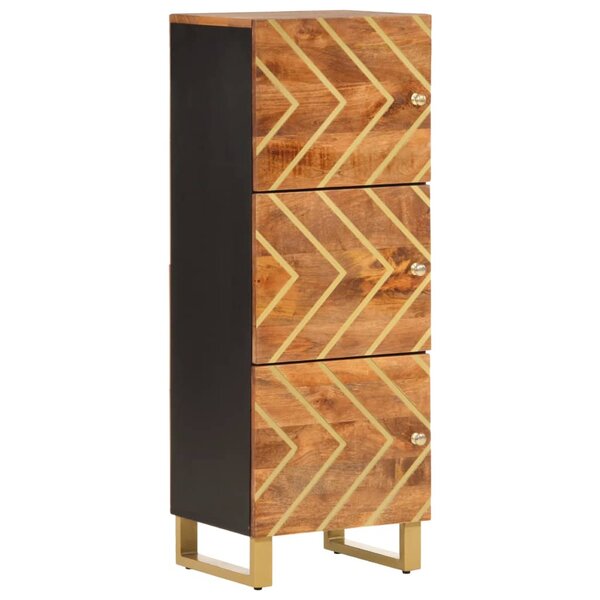 vidaXL Buffet marron et noir 40x33 5x110 cm bois massif de manguier