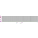 vidaXL Tapis rectangulaire gris 80x500 cm bambou