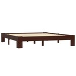 vidaXL Cadre de lit Marron foncé Bois de pin massif 180 x 200 cm