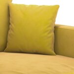 vidaXL Ensemble de canapés 3 Pièces avec coussins Jaune Velours