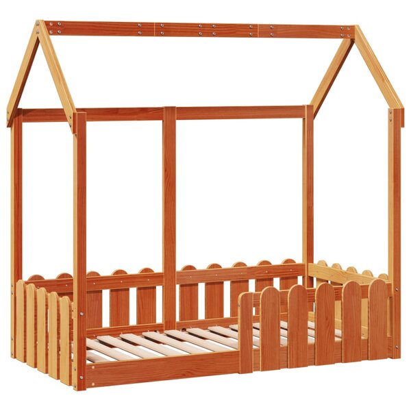 vidaXL Cadre de lit d'enfants forme de maison 70x140cm bois pin massif