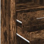 vidaXL Buffet haut chêne fumé 30x42 5x124 cm bois d'ingénierie