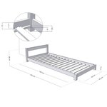 Lit enfant DREAMY 90 x 180 gris