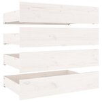 vidaXL Tiroirs de lit 4 Pièces Blanc Bois de pin massif