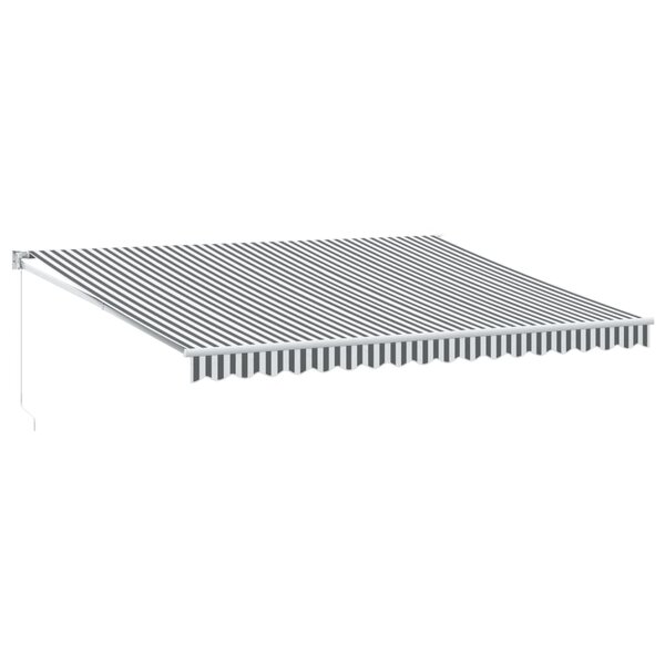 vidaXL Auvent rétractable anthracite et blanc 4 5x3 m tissu/aluminium