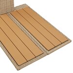 vidaXL Douche de jardin Beige 60x80x214 cm Poly Rattan