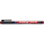 Feutre Permanent 142M Rouge Pointe Moyenne 1 mm x 10 EDDING