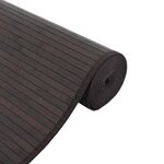 vidaXL Tapis rectangulaire marron foncé 60x200 cm bambou