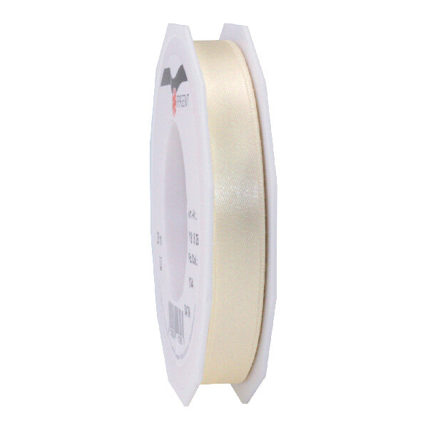 Satin double face 25-m-rouleau 15 mm créme