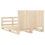 vidaXL Cadre de lit avec tête de lit 160x200 cm bois de pin massif