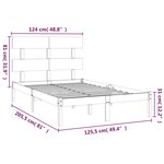 vidaXL Cadre de lit Bois massif 120x200 cm