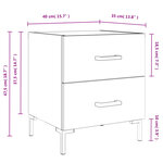 vidaXL Tables de chevet 2 Pièces chêne marron 40x35x47 5 cm
