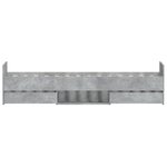 vidaXL Cadre de lit tête de lit et pied de lit gris béton 90x200 cm