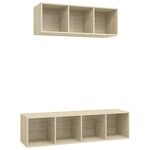 vidaXL Ensemble de meubles TV 2 Pièces Chêne sonoma Bois d'ingénierie