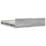 vidaXL Cadre de lit et tiroirs sonoma gris 200x200cm bois d'ingénierie