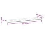 vidaXL Coussin de banc de jardin rouge bordeaux 200x50x4 cm