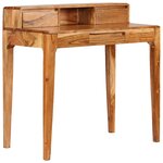 vidaXL Bureau avec tiroirs Bois massif 88 x 50 x 90 cm