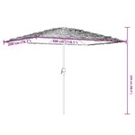 vidaXL Parasol de jardin avec mât en acier blanc 300x200x250 cm